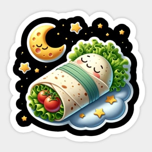 Adorable Sleeping Baby Taco Sticker